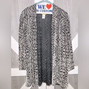 D18.03 Ruby Rd. Multi Vanilla Crushed Velvet Cardigan XL